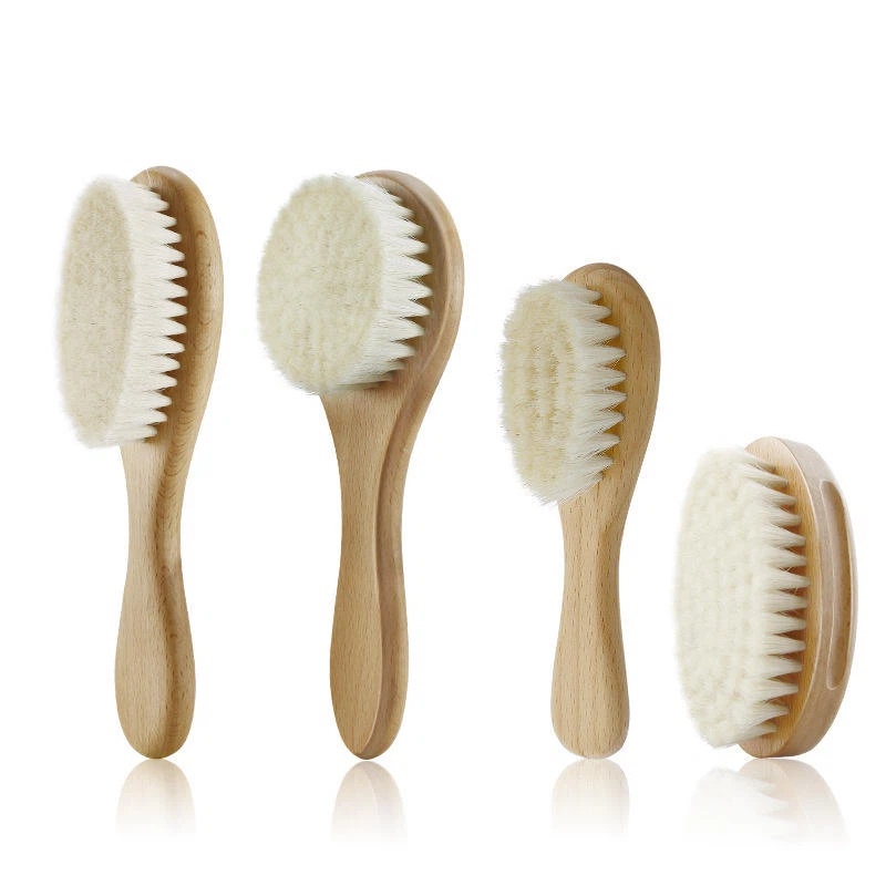 Natural Wood Wool Hair Brush